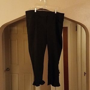 Lane Bryant trousers with ruffle bottom.